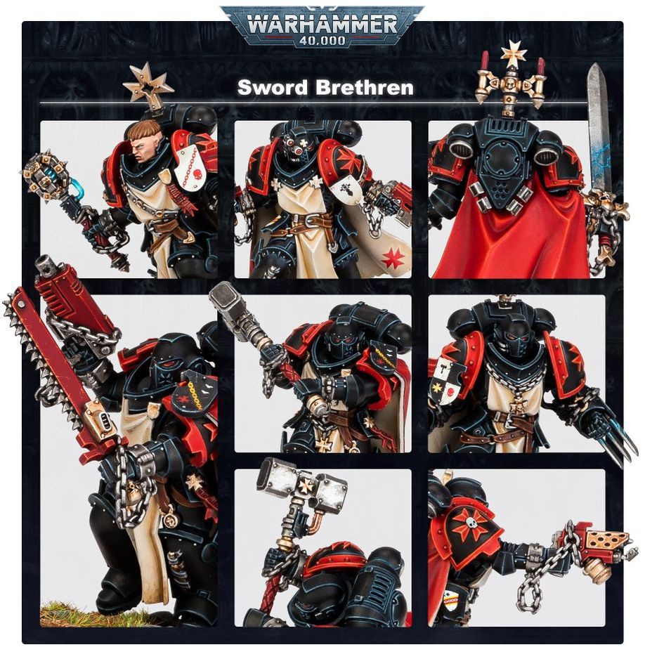 Black Templars Sword Brethren jako elitní veteránská jednotka kapituly