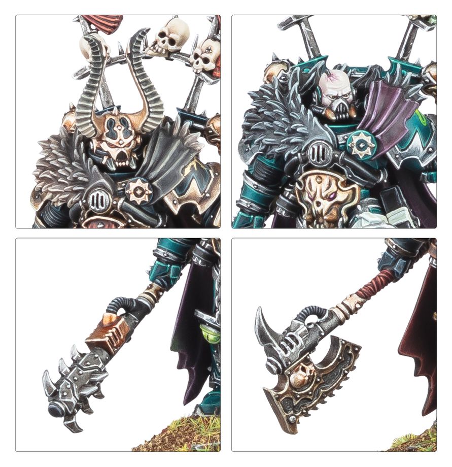 Chaos Space Marines Chaos Lord – plastic model with a 40 mm Citadel base