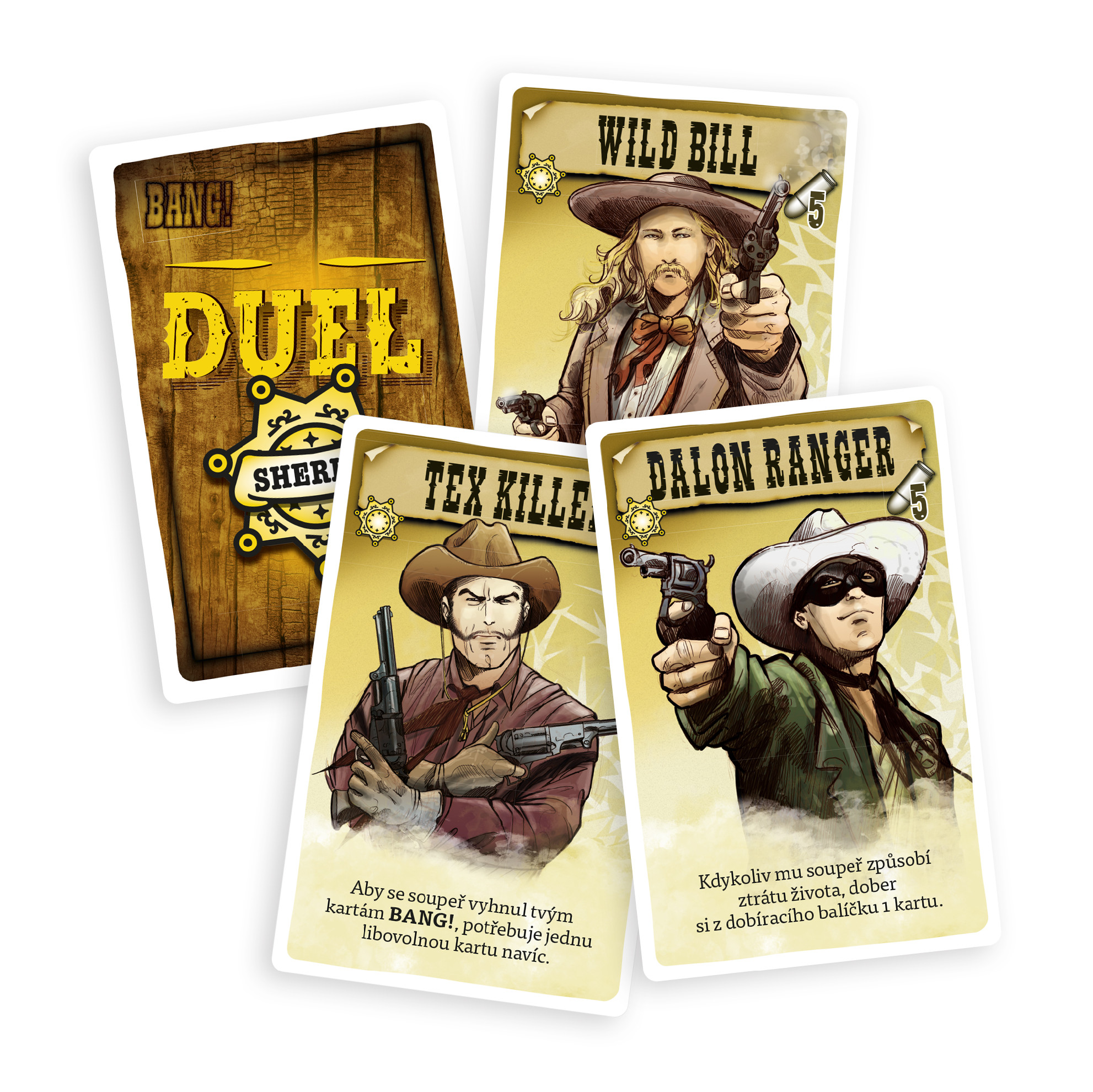 Two players engaged in a competitive session of Bang! Duel.
