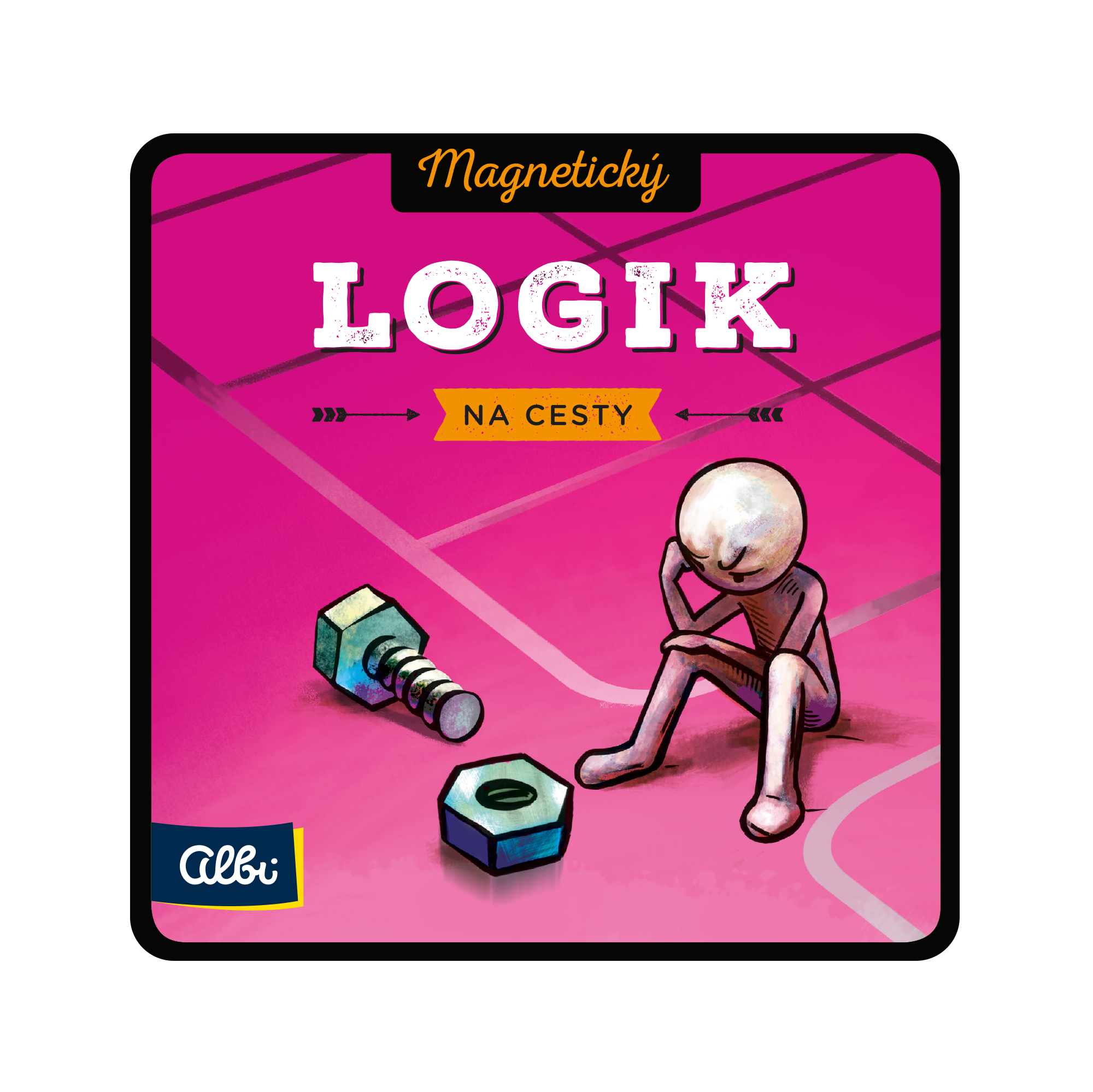 Hracie pole Magnetického Logika s farebnými kolíkmi