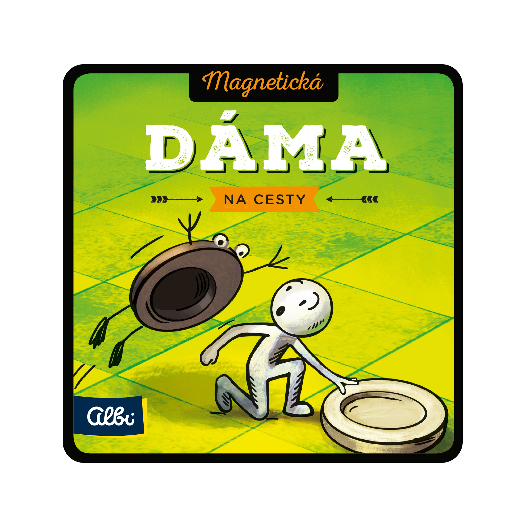 Magnetická Dáma rozložená pro hru