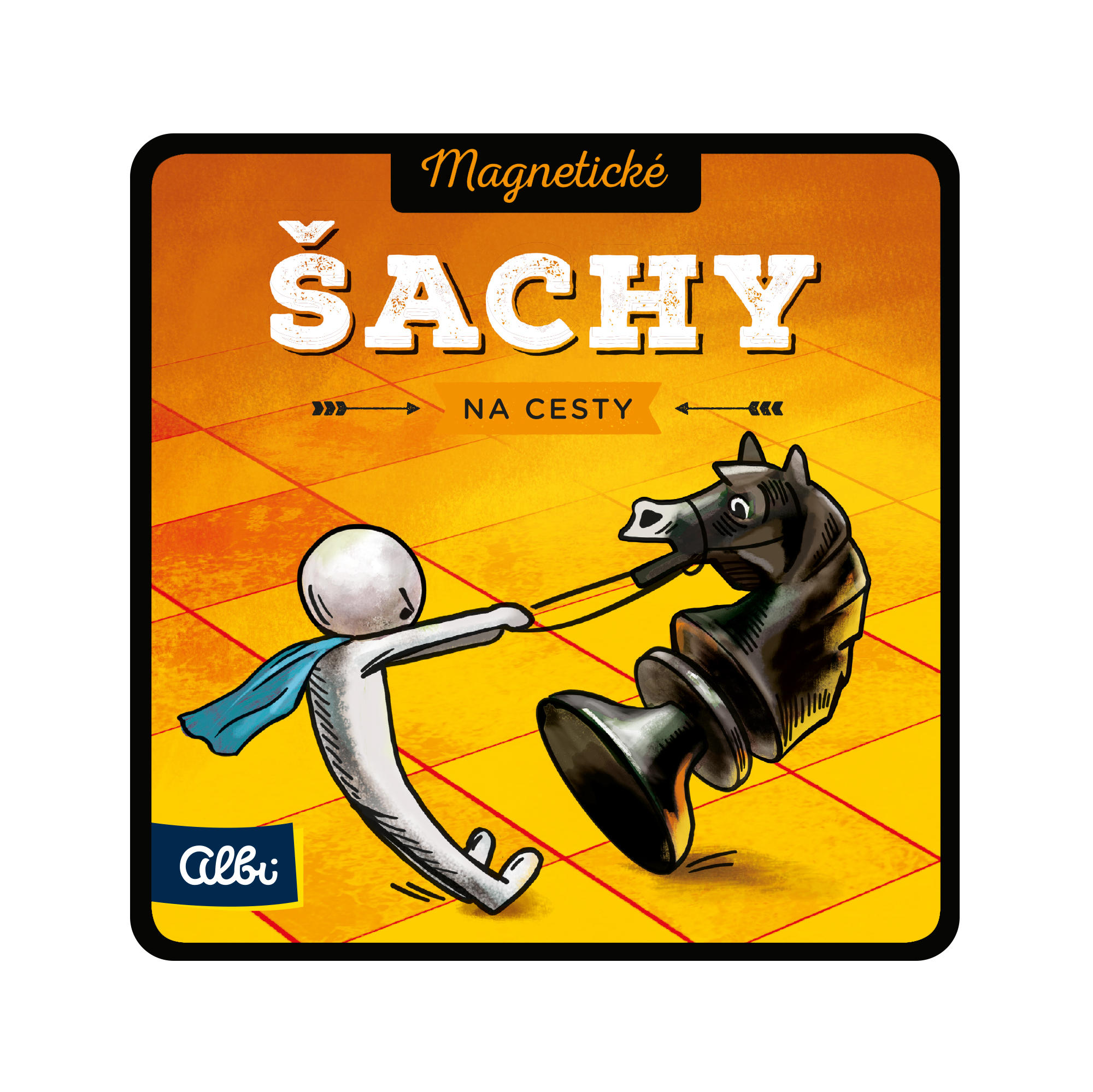 Magnetické šachovnice připravená k tahu