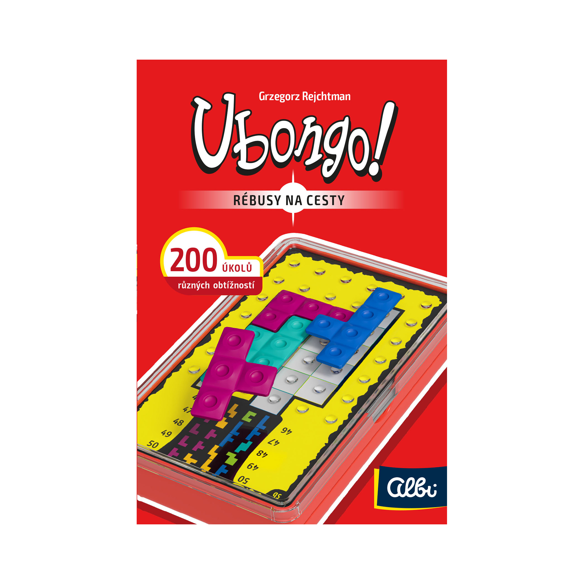 Close-up of colorful puzzle tiles and double-sided task cards.