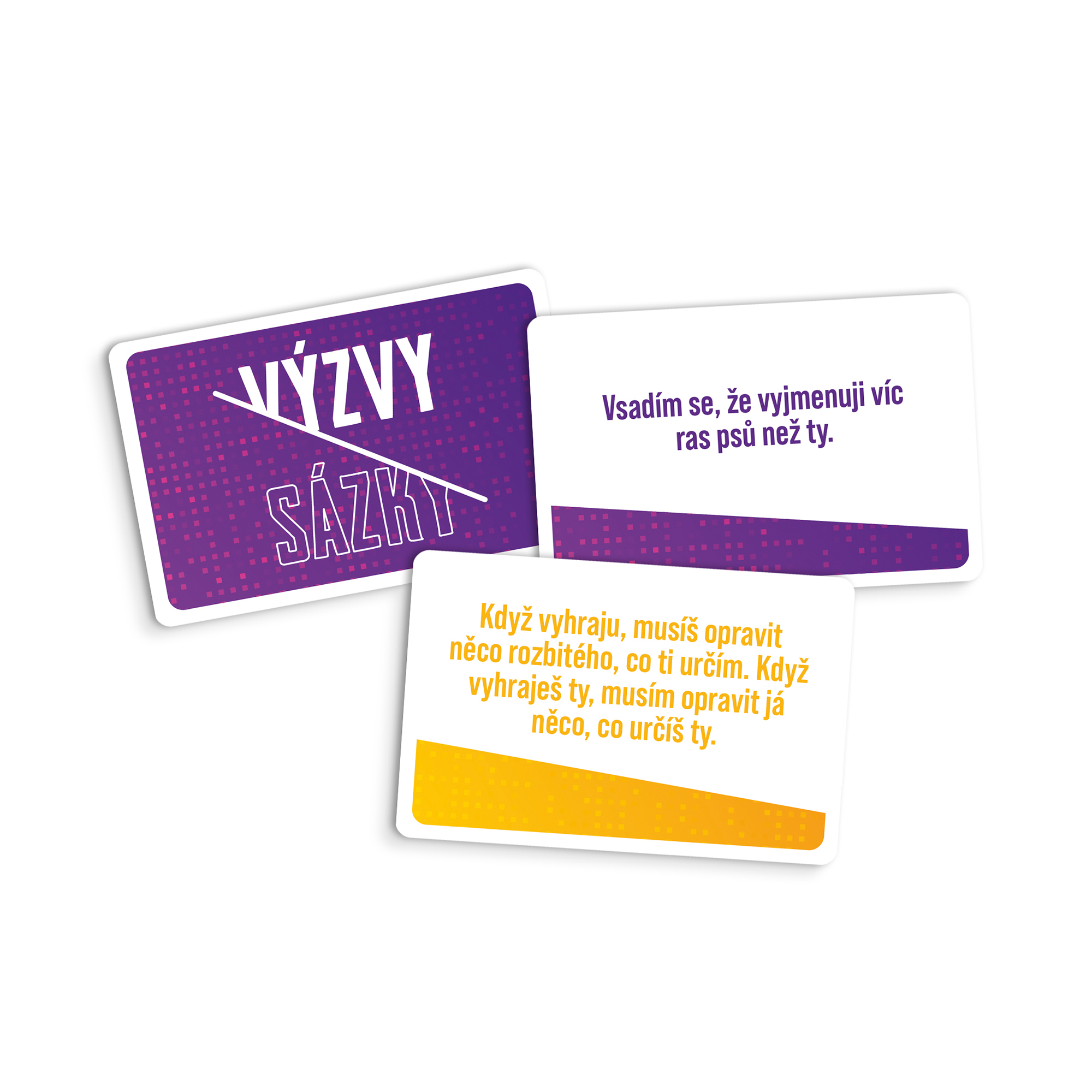 Close-up of cards with fun tasks
