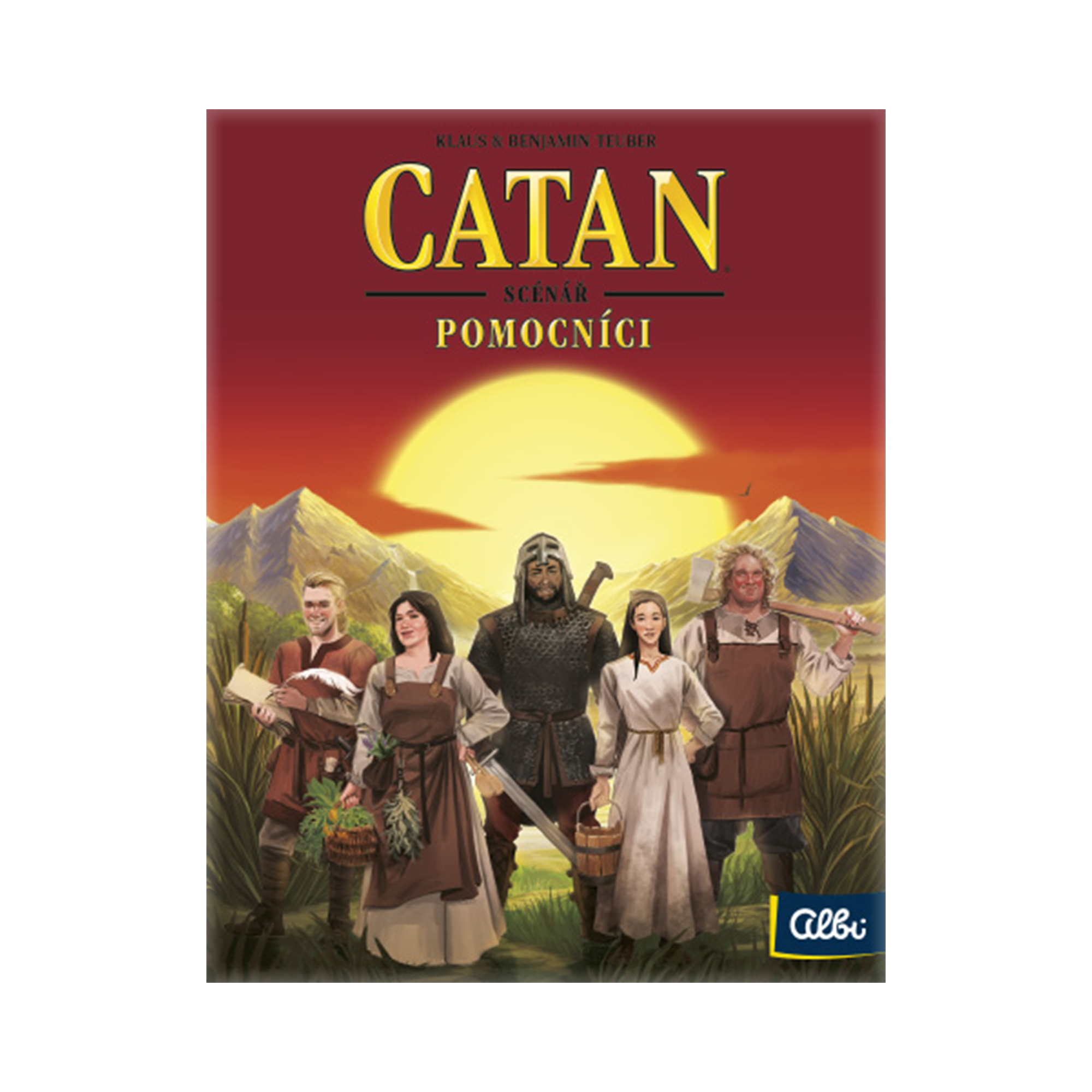 Detail kariet postáv pomocníkov pre hru Catan.