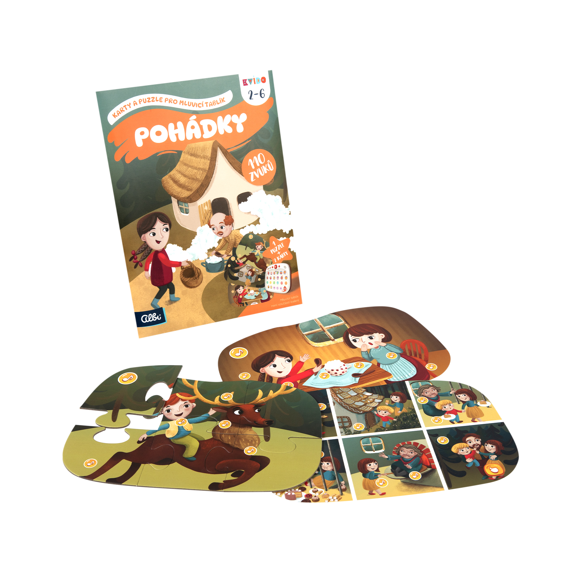 Karty a puzzle pre hovoriaci tablík Rozprávky
