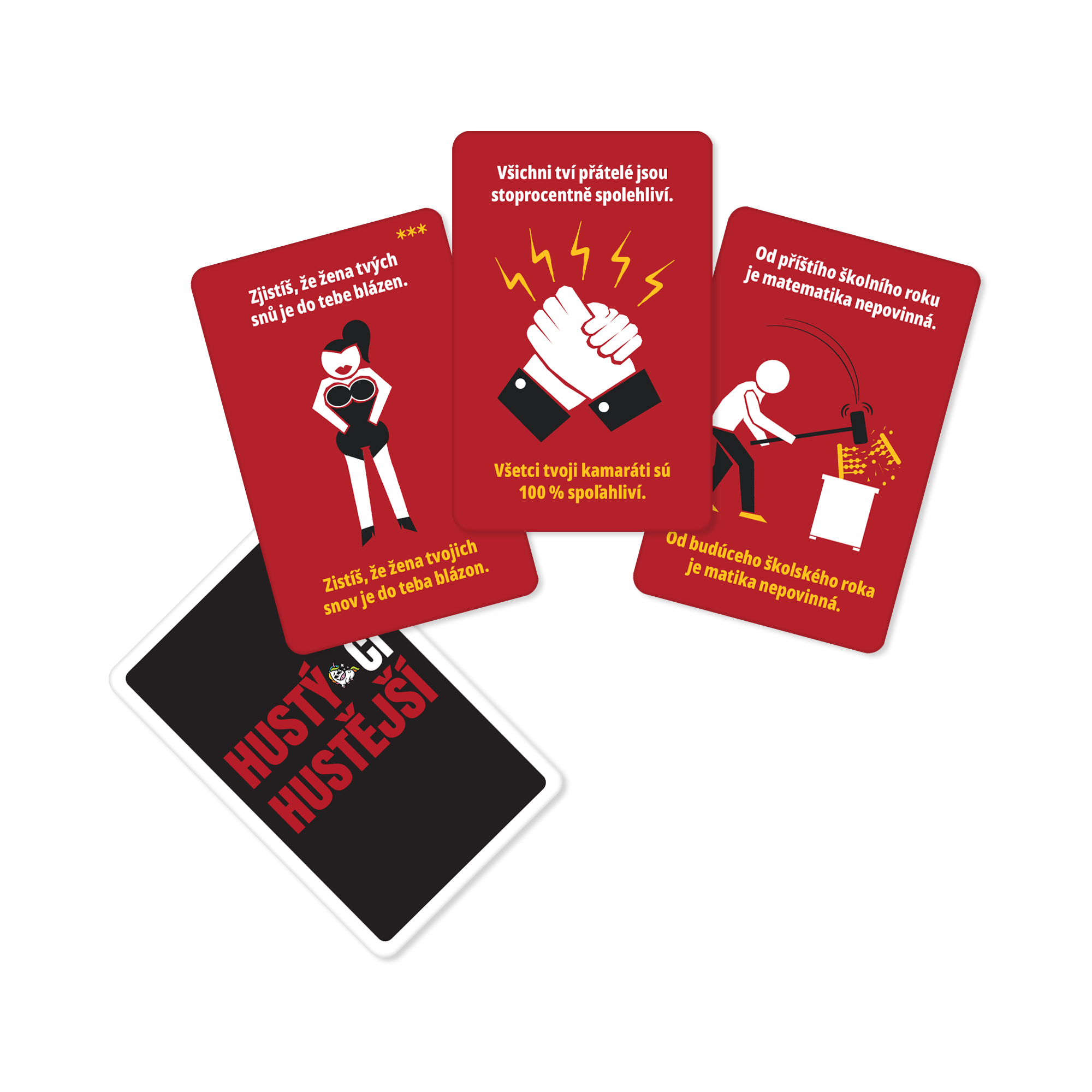 Detail of game question cards