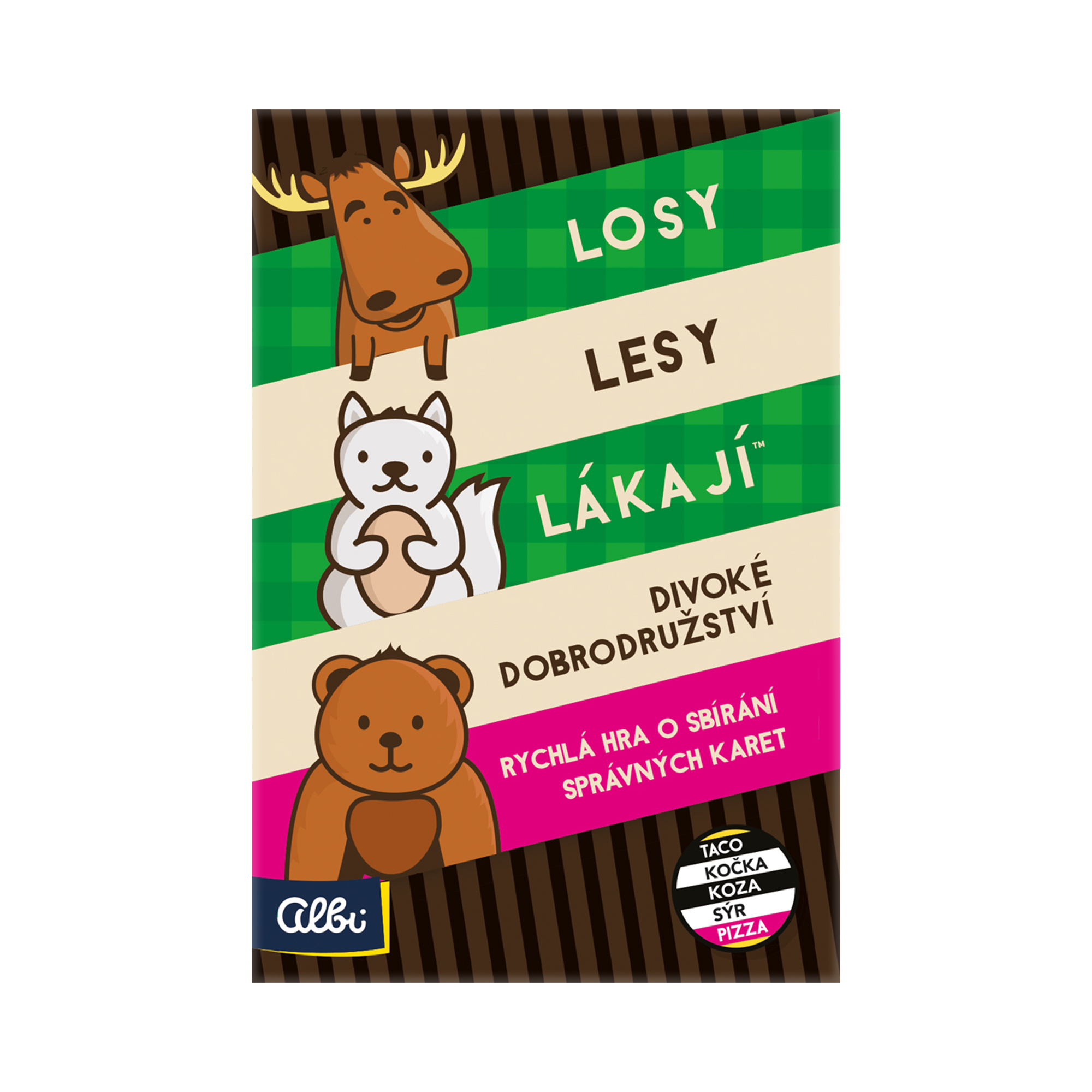 Detail of game components and cards from Losy lesy lákají