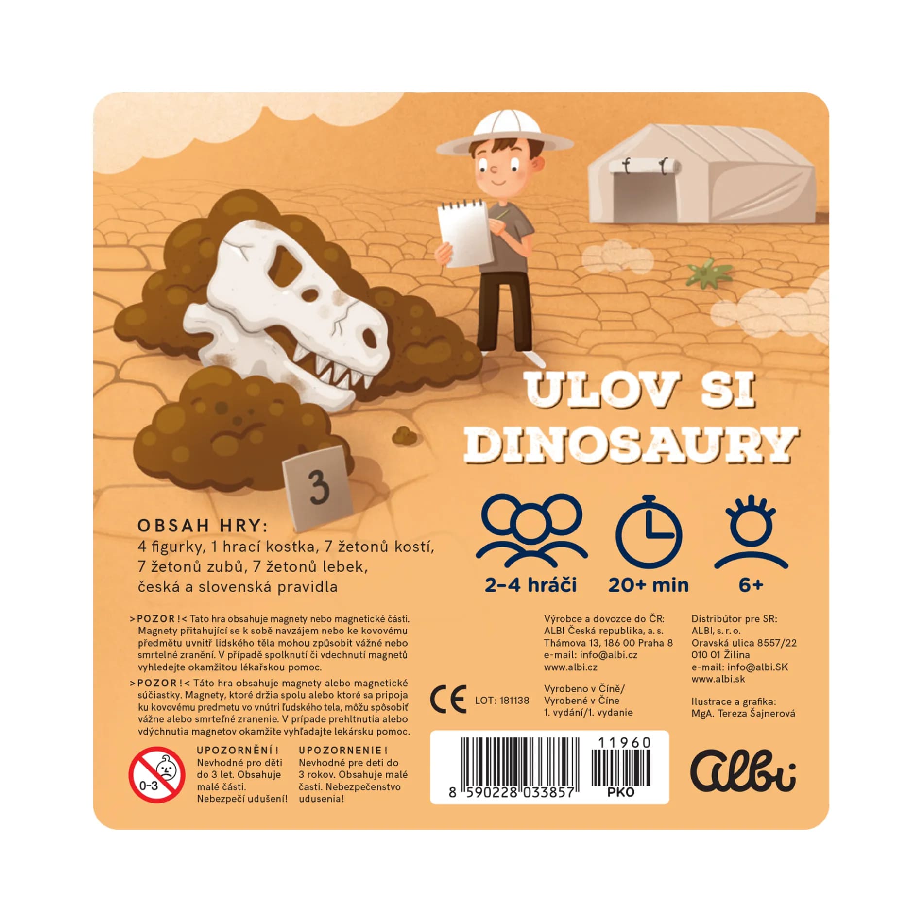 Cestovné balenie hry Ulov si dinosaury