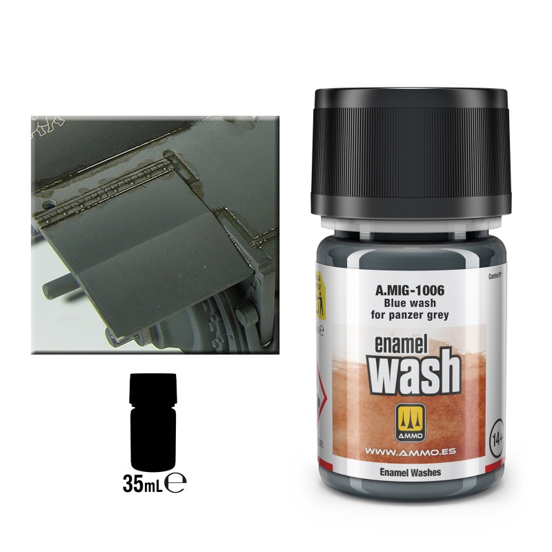 Modrý wash pro Panzer Grey