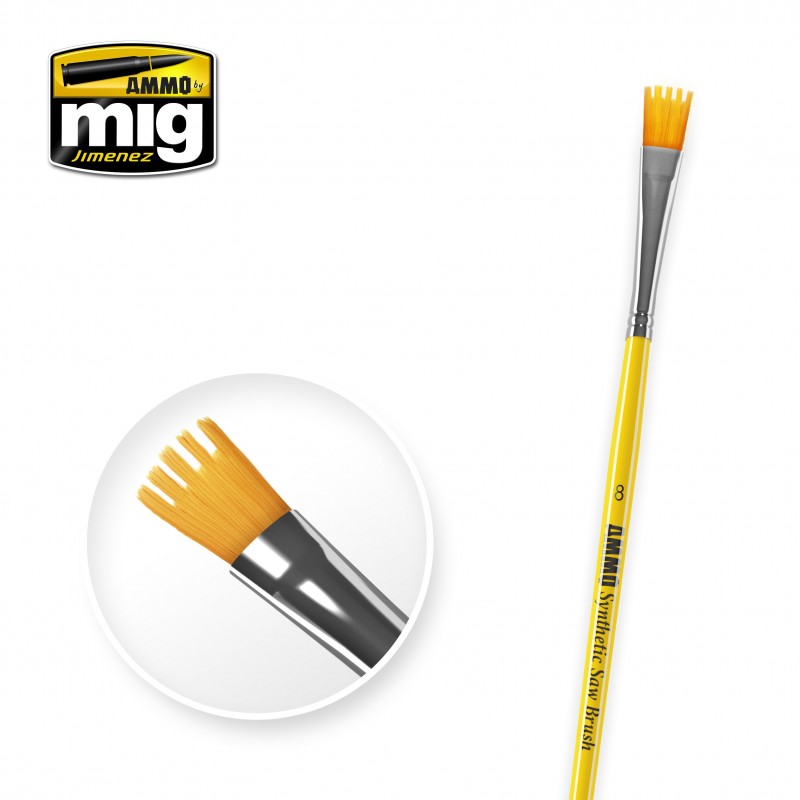 8 Synthetic Saw Brush Set AMMO by MIG