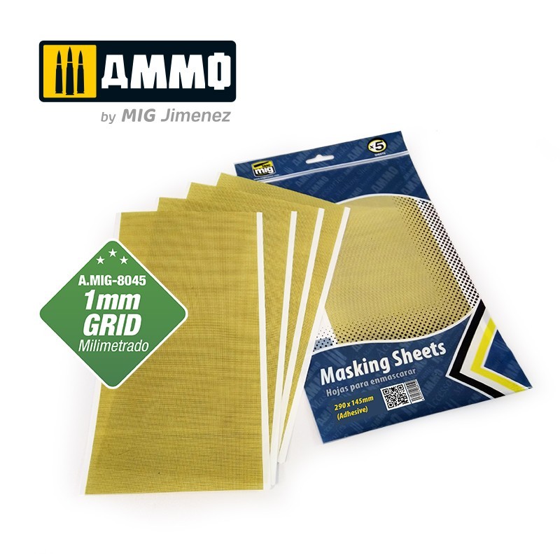 AMMO Masking Sheets (5 Sheets, 280 × 195 mm, Self-Adhesive)
