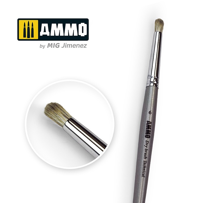 AMMO Drybrush Technical Brush No. 6