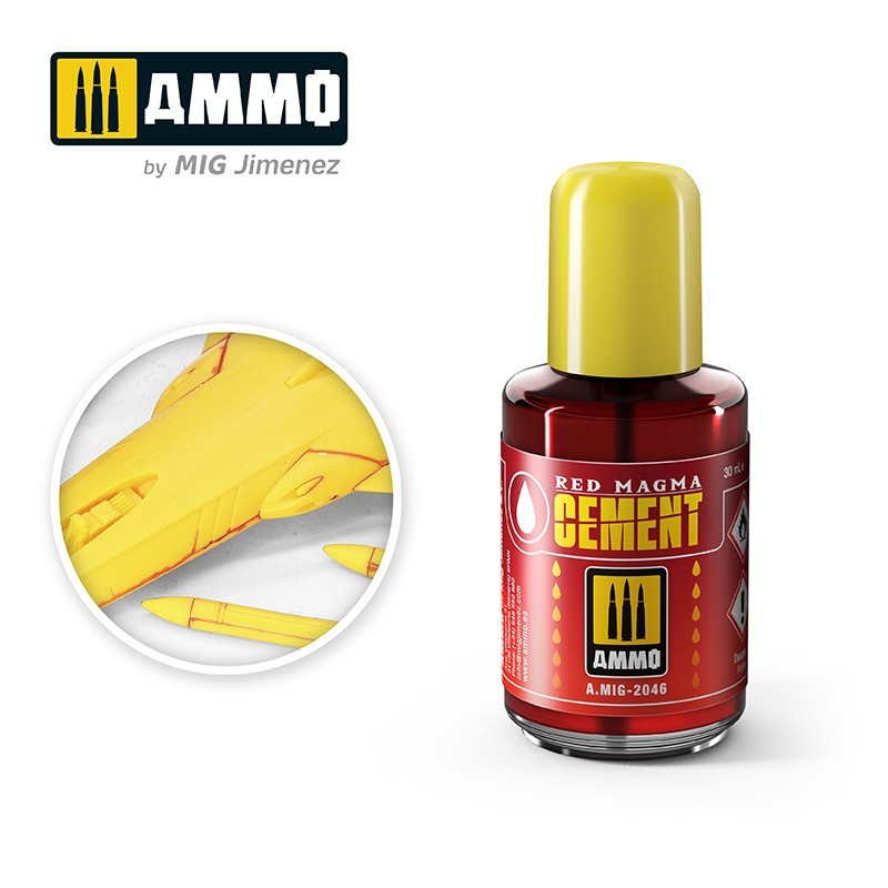 Red Magma Cement (Extra Thin Plastic Glue with Red Indicator)