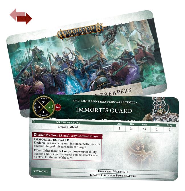 Warhammer Age of Sigmar - Warscroll Cards: Ossiarch Bonereapers