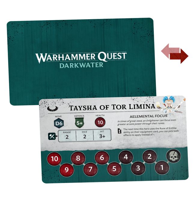 Warhammer Quest Darkwater bonus card from White Dwarf 521
