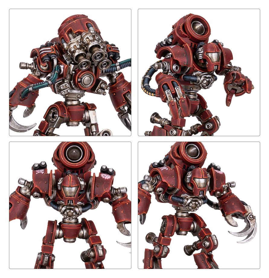 Painted Ursarax with red armour and glowing lenses