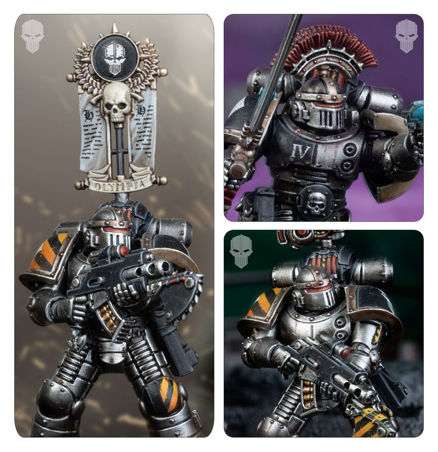 Detail of MKII Crusade armour with bolter