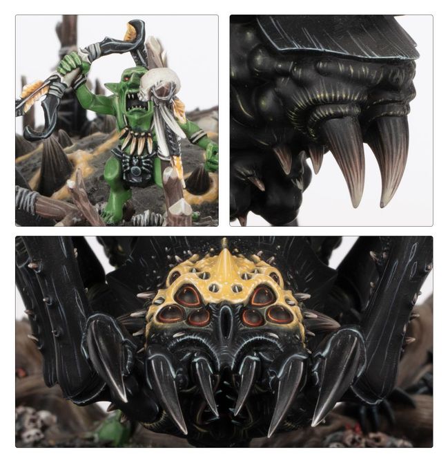 Arachnarok Spider as the centerpiece of a Gloomspite Gitz army