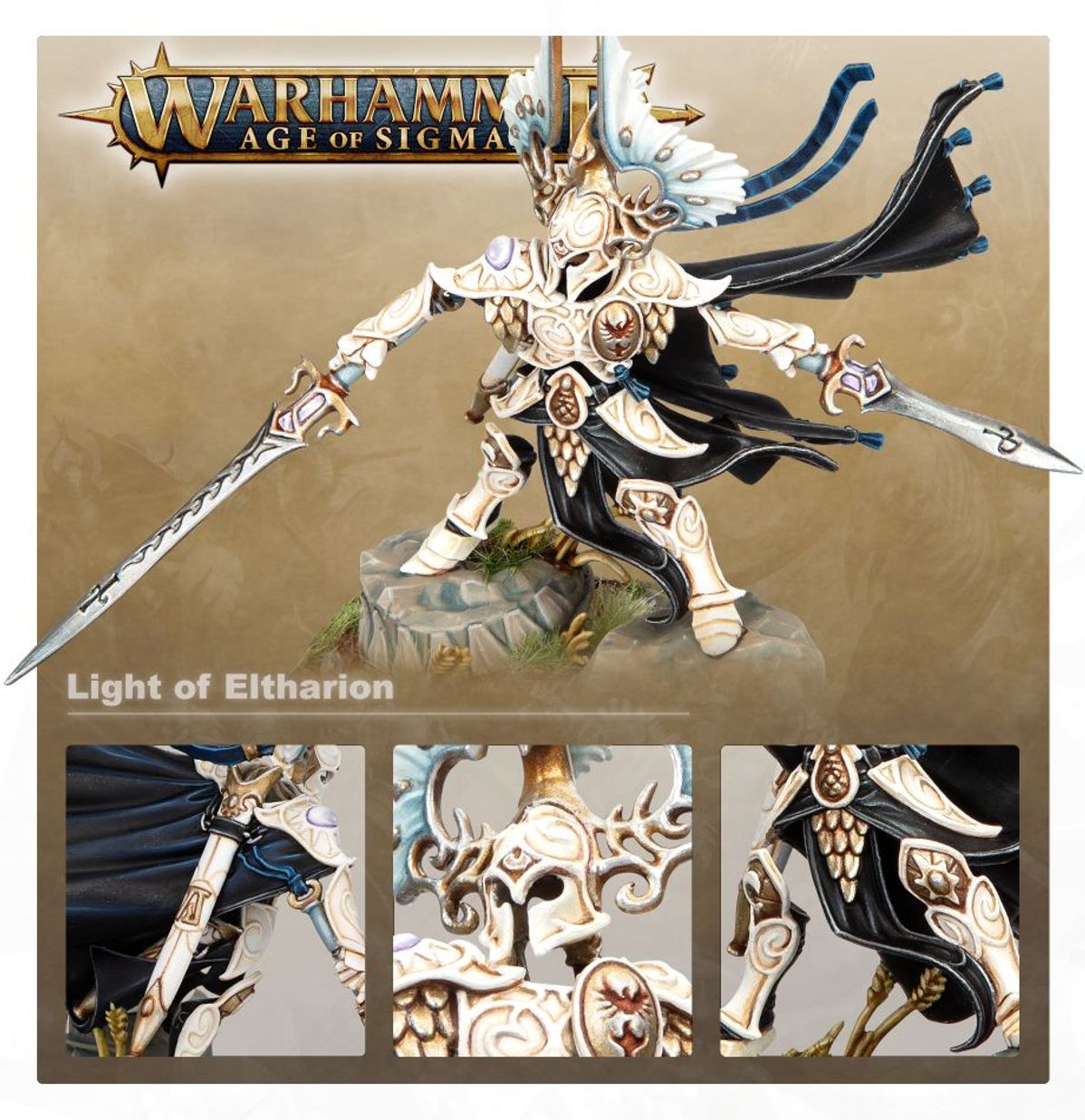 Armour and weapon details of The Light of Eltharion