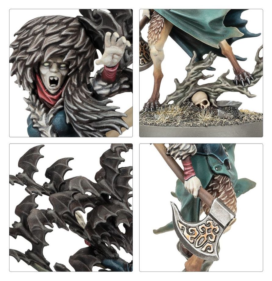 Detail of Ivya Volga miniature with dark vampiric styling