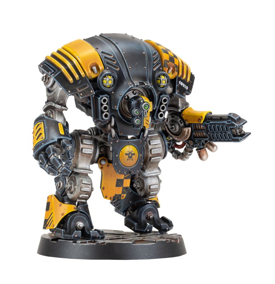 Dva sestavení a namalovaní roboti Enforcer 'Sanctioner' Pattern Automata připraveni k boji