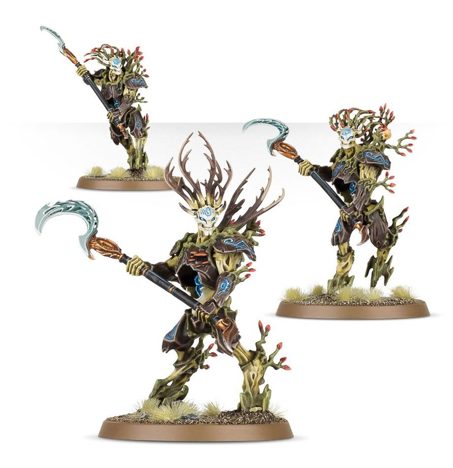 Sylvaneth Strongroot Grove battleforce with towering forest spirits and Kurnoth Hunters