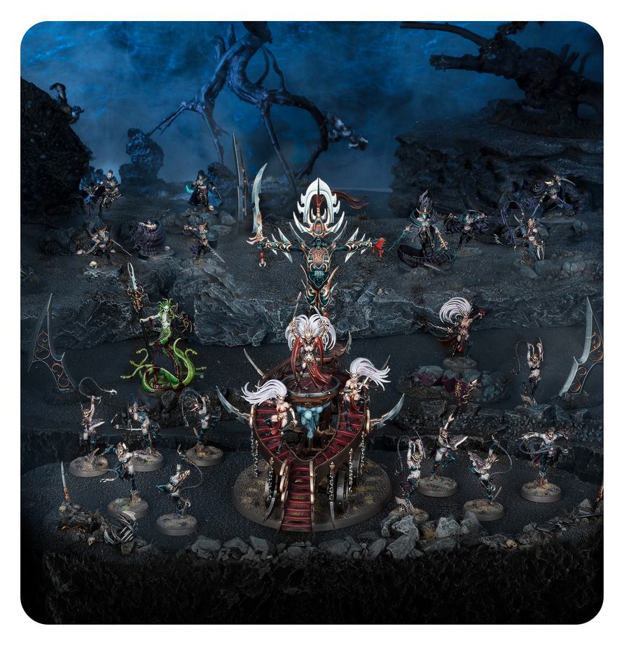 Daughters of Khaine miniatures from the Khainite Shadow Coven box