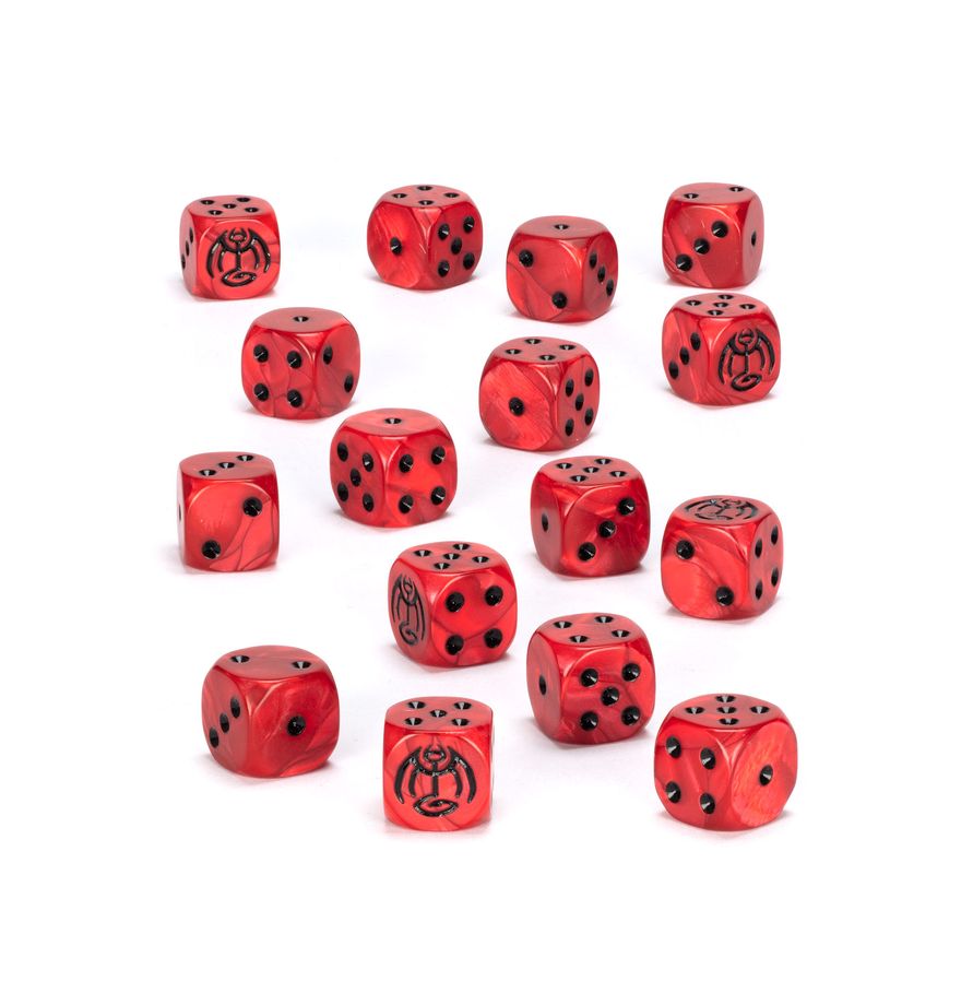 close-up of Daughters of Khaine dice