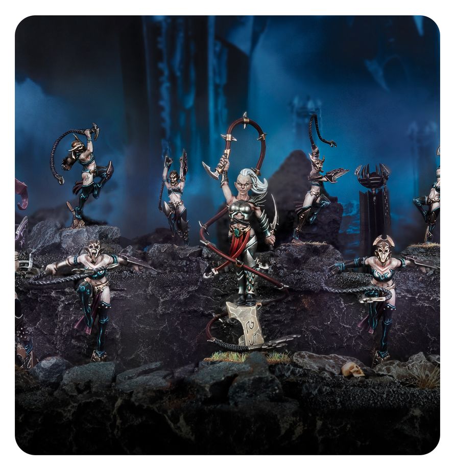 The Crimson Lash regiment from the Daughters of Khaine faction