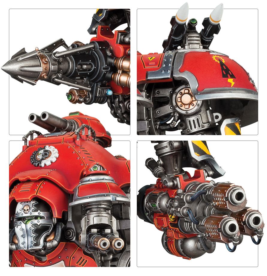 Detail panciera a heraldických prvkov modelu Imperial Knights