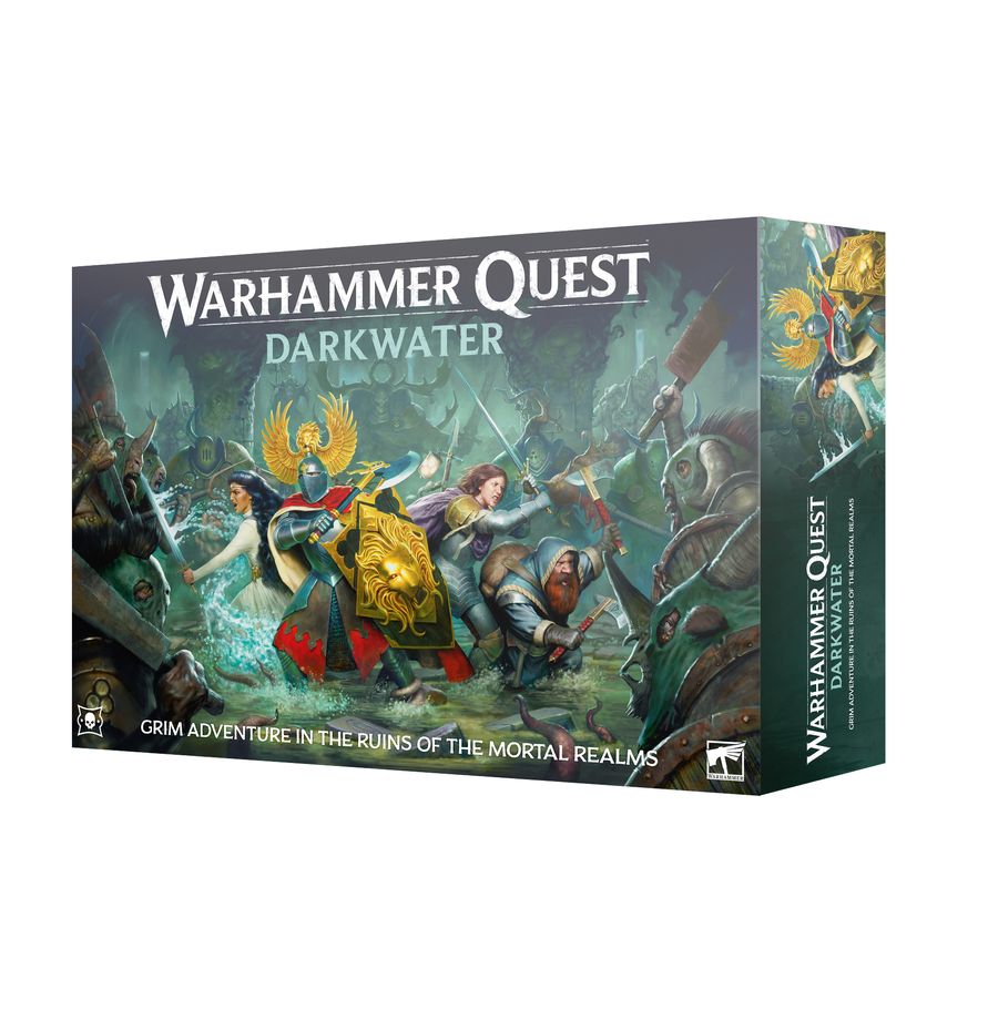 Thematic Warhammer Quest Darkwater gameplay with strong atmosphere and cooperative adventure