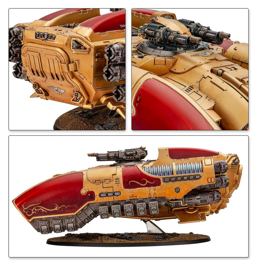 Coronus Grav-Carrier v útoku Custodes