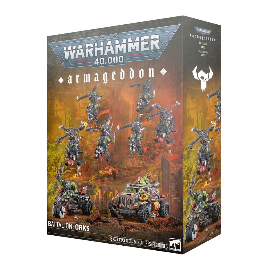 Ork vehicles and Deffkoptas launching a fast attack