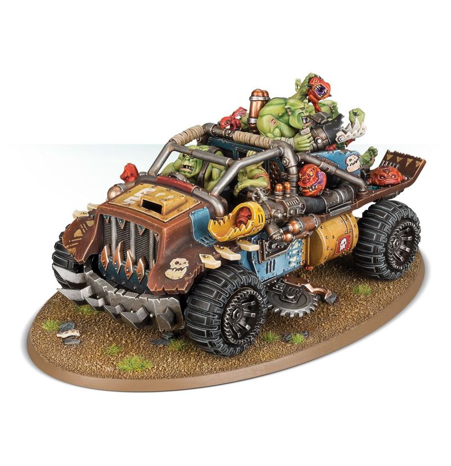 Armageddon Battalion Orks with vehicles and Deffkoptas