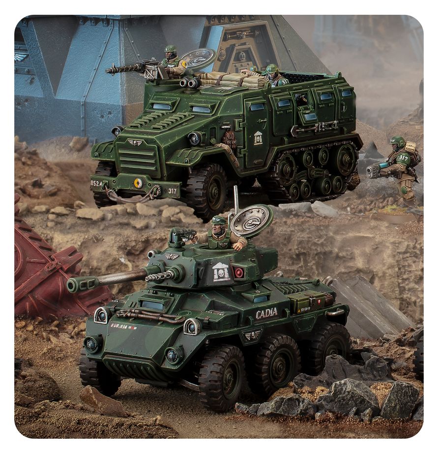 Armageddon Battalion Astra Militarum with tank, vehicles, and infantry