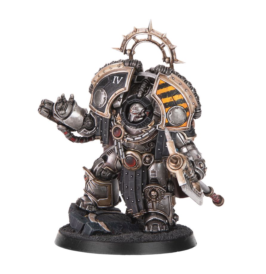 Saturnine Praetor miniature in heavy terminator armour