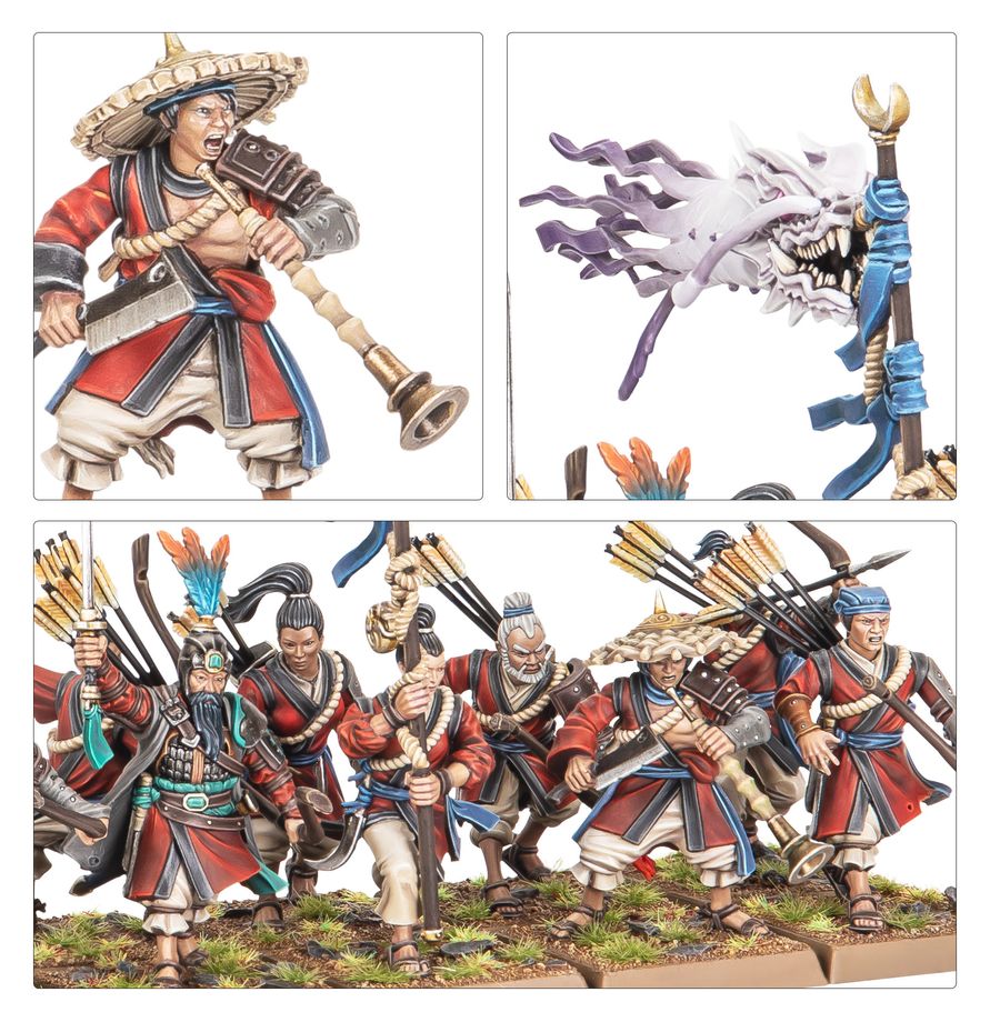 Warhammer The Old World Grand Cathay Peasant Levy miniatury