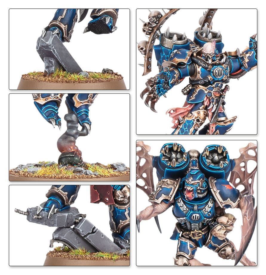 Detailed Chaos Space Marines miniatures