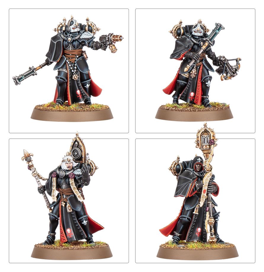 Detailed Adepta Sororitas Celestian Insidiants miniatures