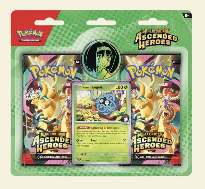Pokémon TCG Ascended Heroes 2-Pack Blister front view showing booster art