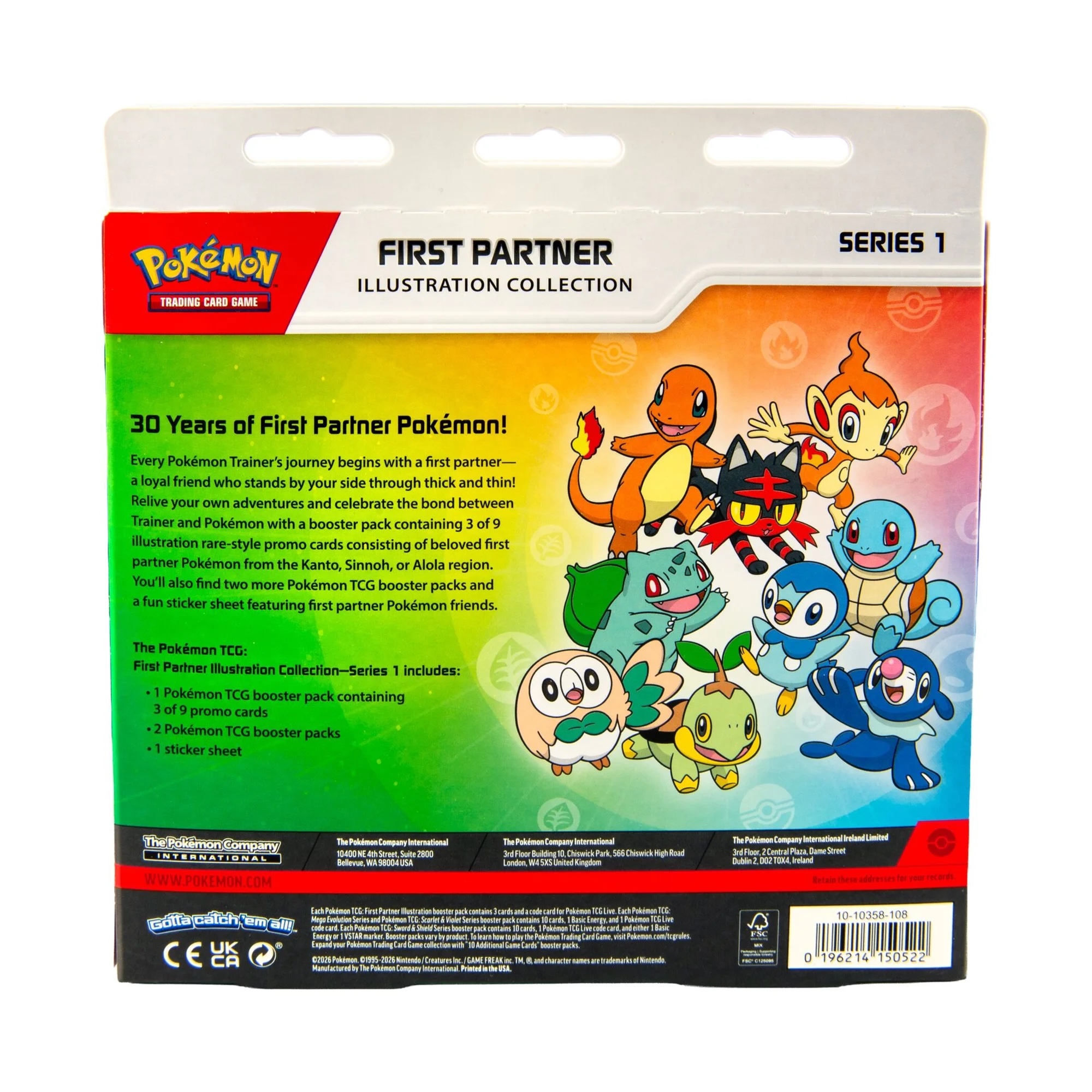Opened Pokémon TCG illustration box contents