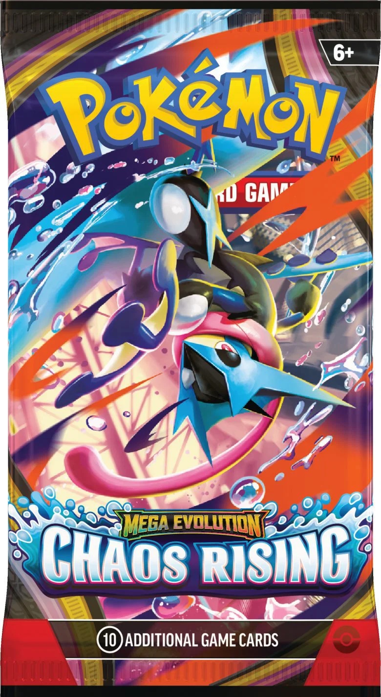 Close-up view of a sealed Pokémon TCG Booster Pack