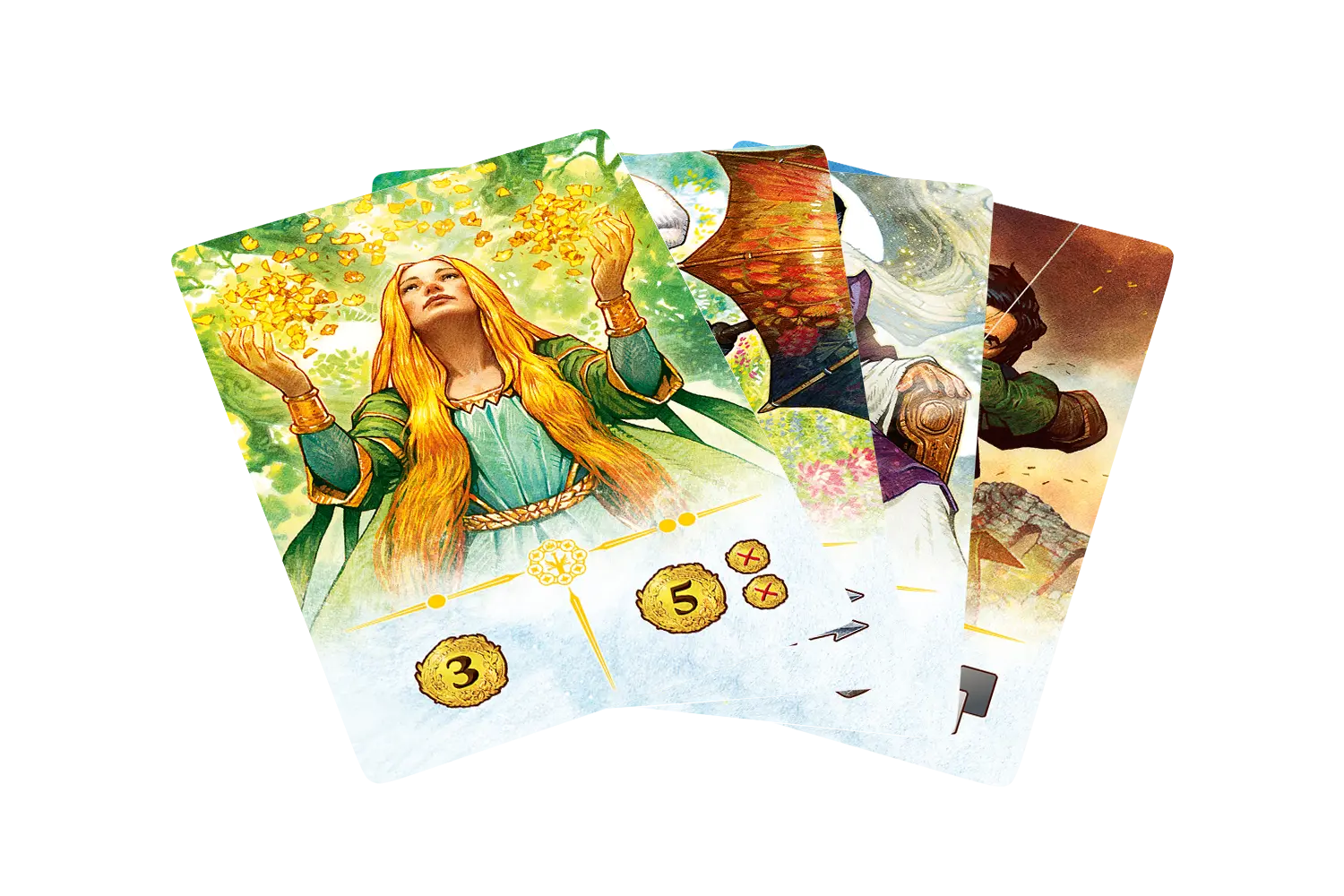 Detail of game components and cards