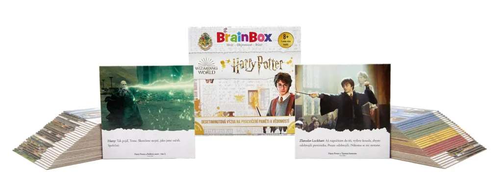 Detail of cards featuring Harry Potter themes.