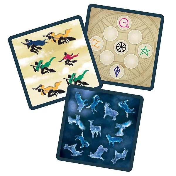 Detail of cards featuring different types of tasks from the game.