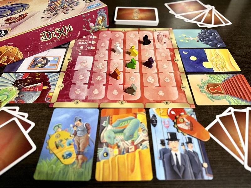 View of original game components and figures