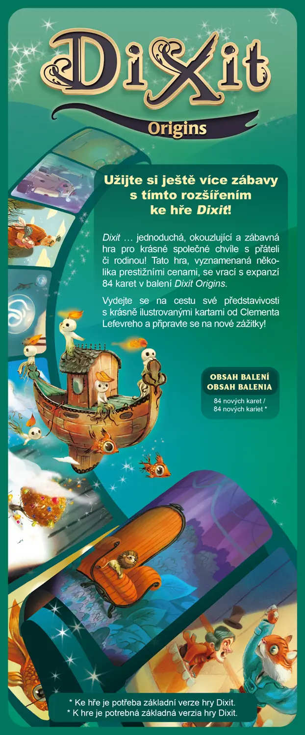 Card featuring a surreal, imaginative painting.