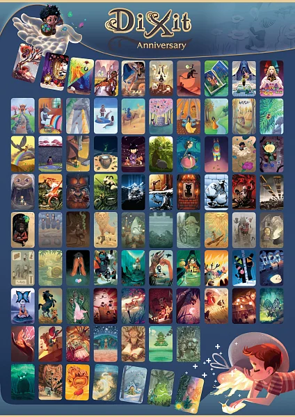 Detail of new illustrated cards from the Dixit Anniversary expansion
