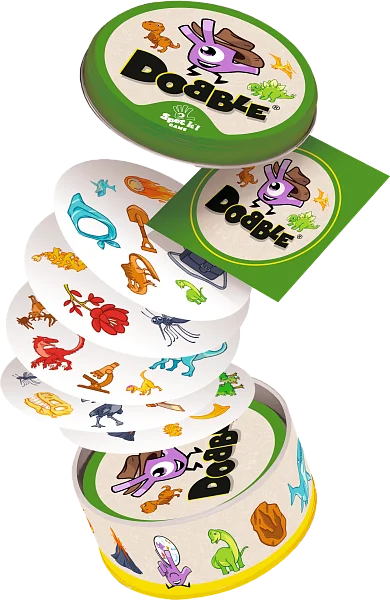 Detail of playful cards with dinosaurs